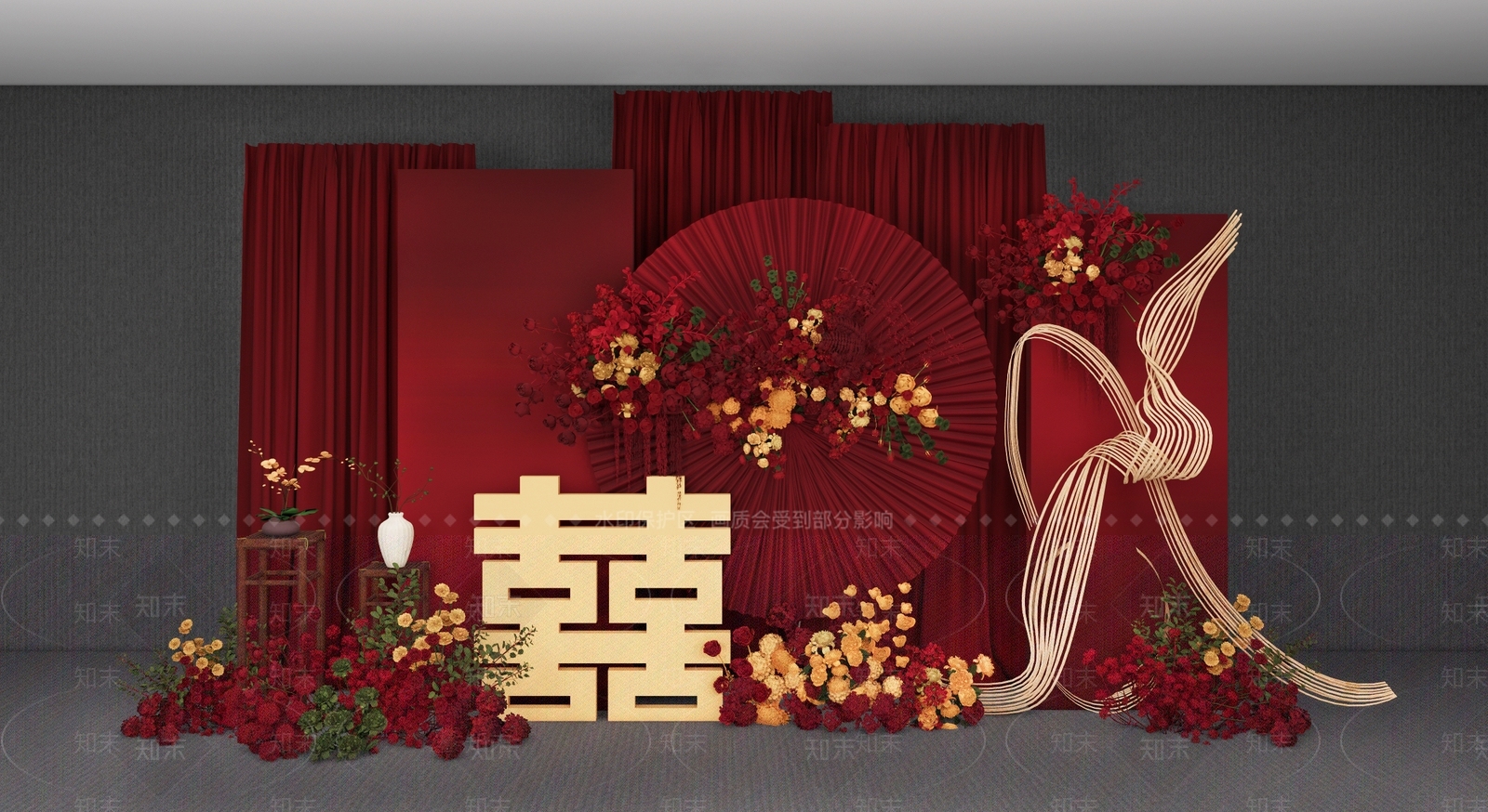 新中式其他酒店空间SU模型下载【ID:1193507741】