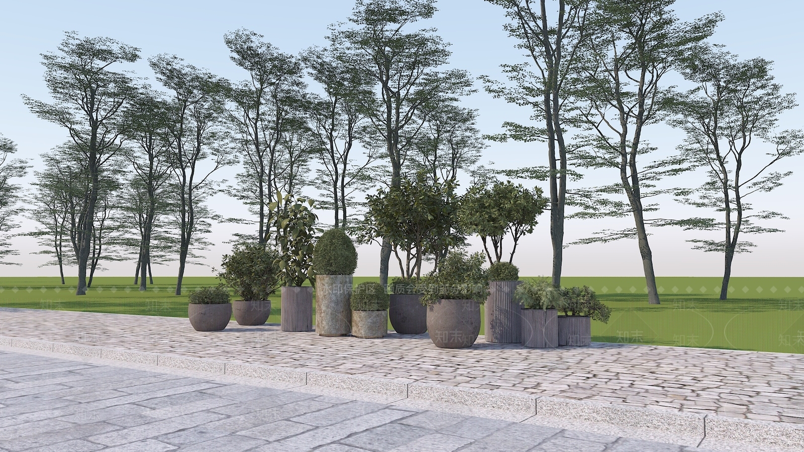 美式艺术风格建筑3D模型下载【ID:1193491687】