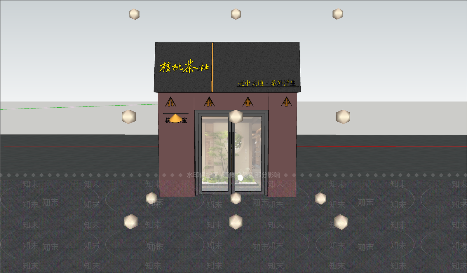 中式门头SU模型下载【ID:1193492085】