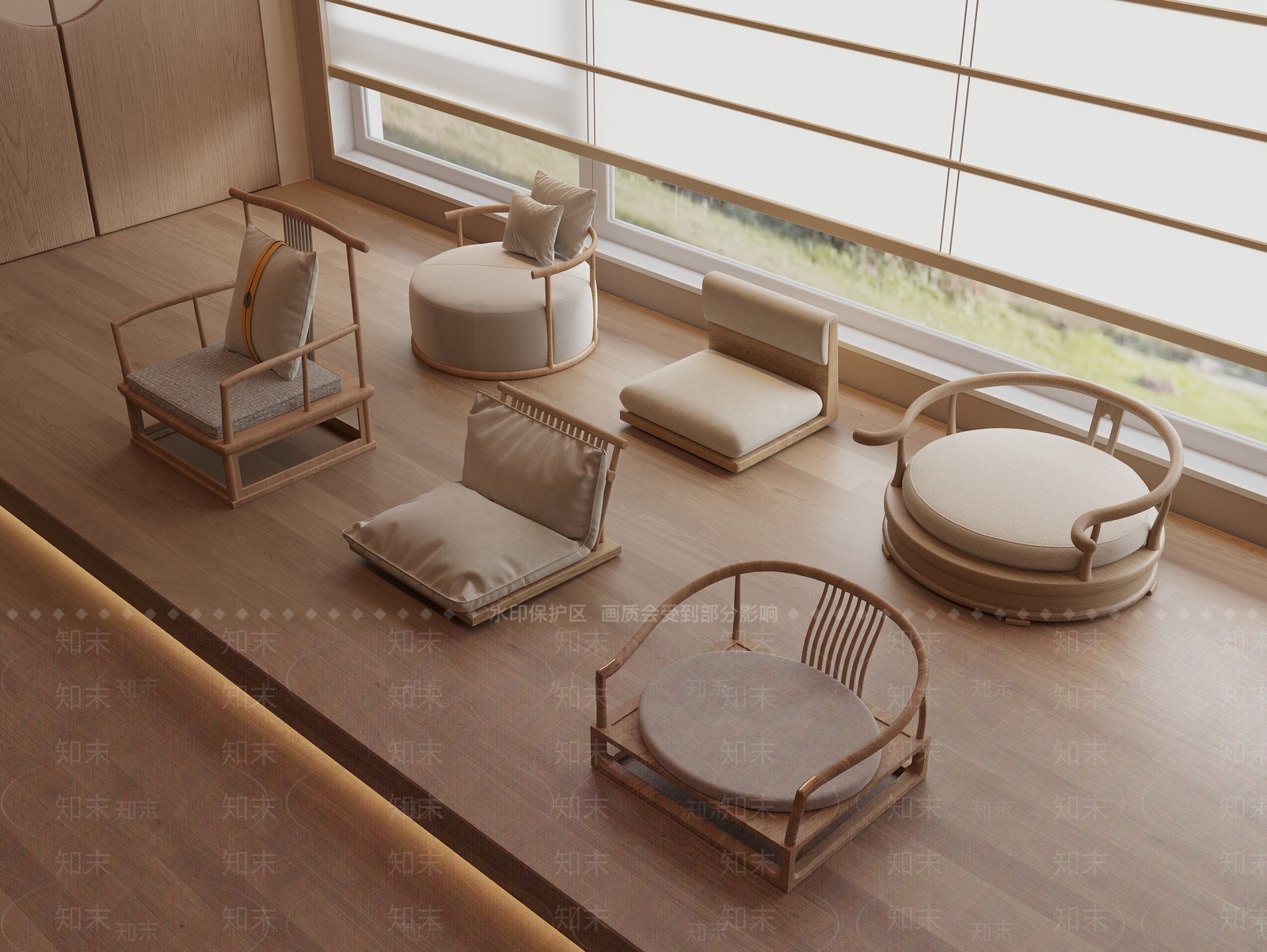 日式其他凳子3D模型下载【ID:1193497578】
