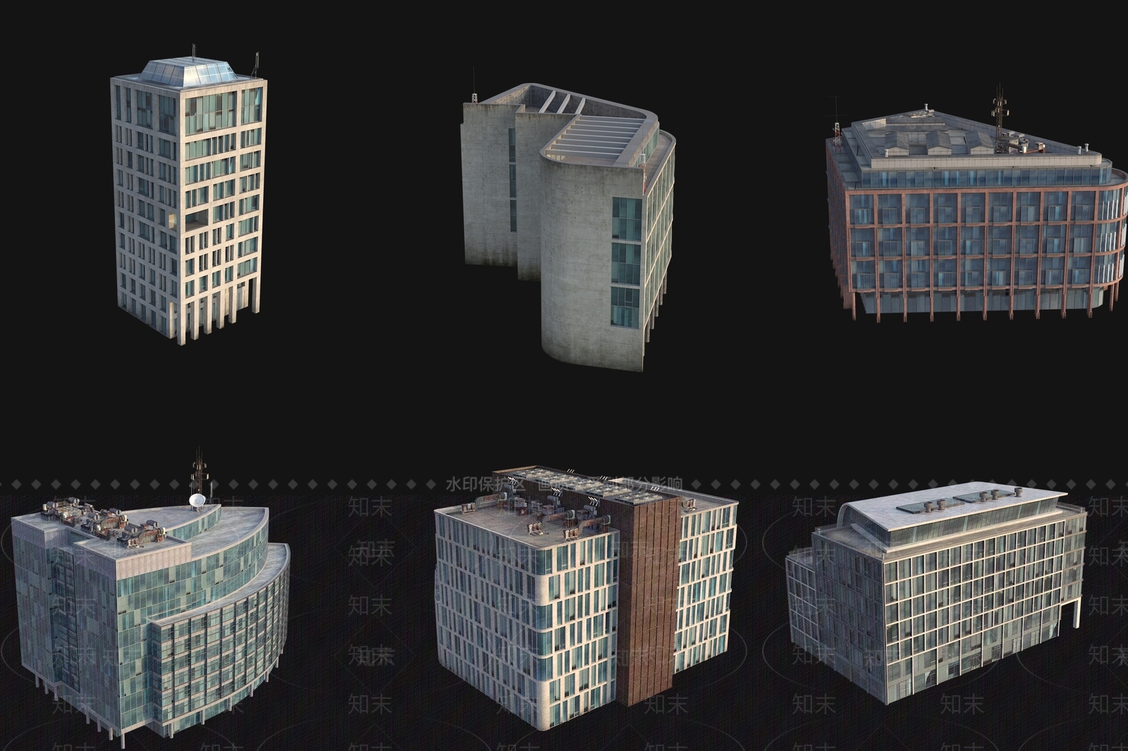 现代办公楼3D模型下载【ID:1193498164】