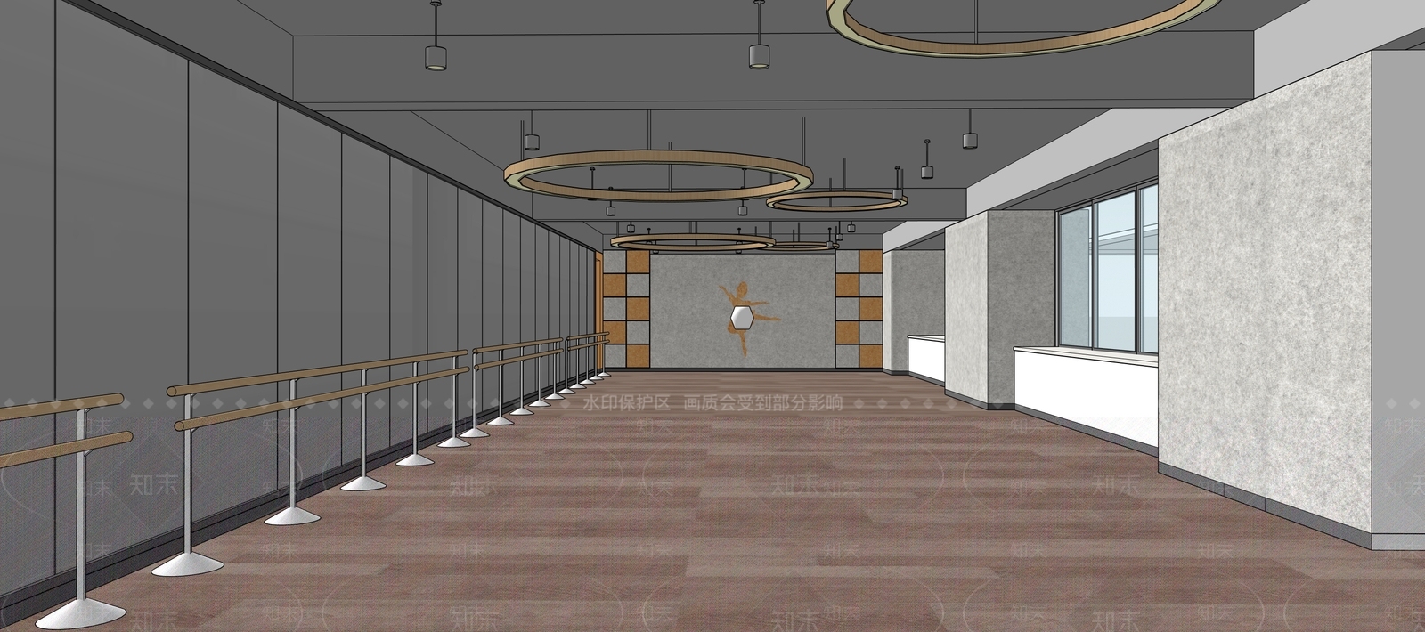 现代简约其他学校空间SU模型下载【ID:1193499655】