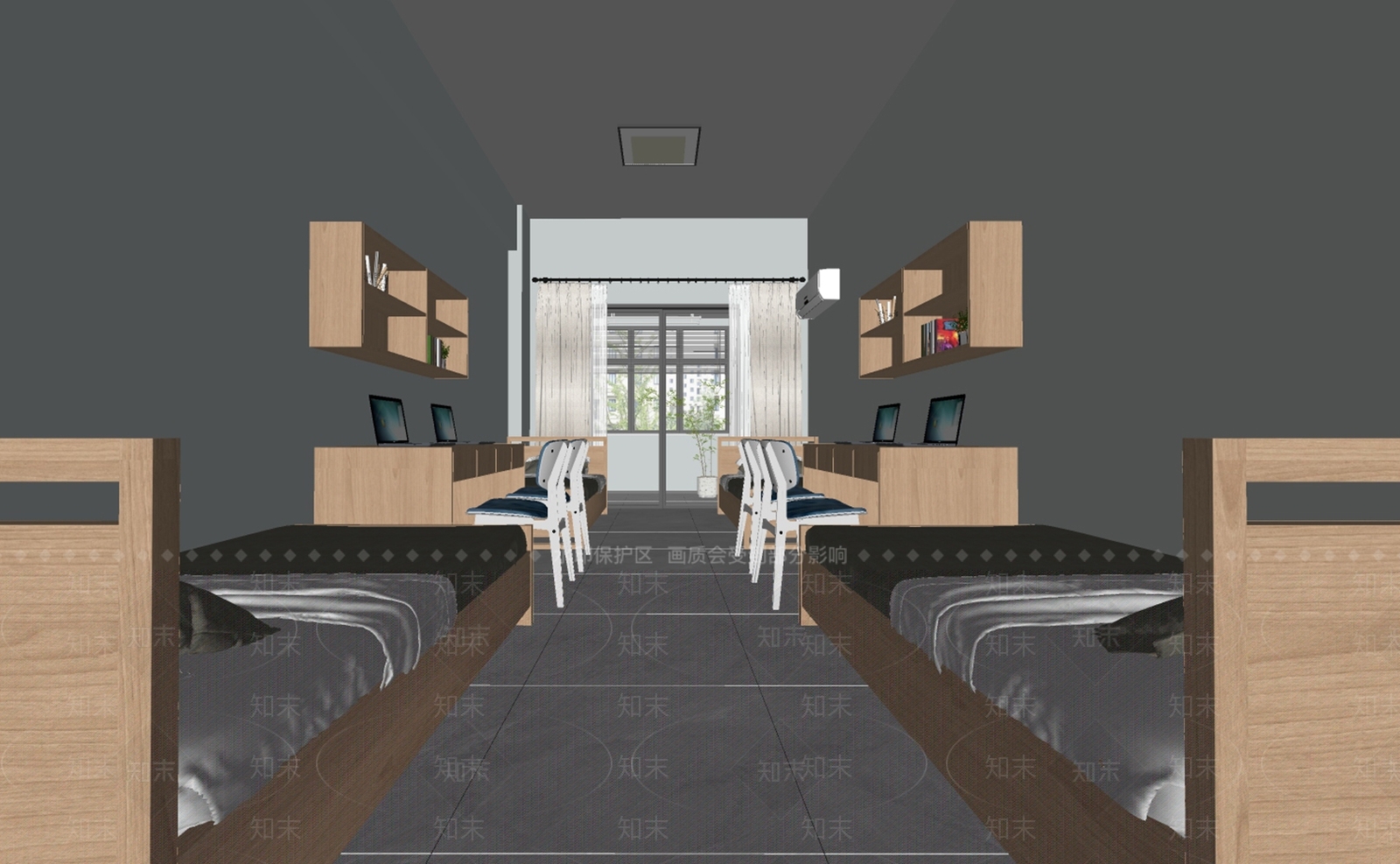 现代宿舍SU模型下载【ID:1193500371】