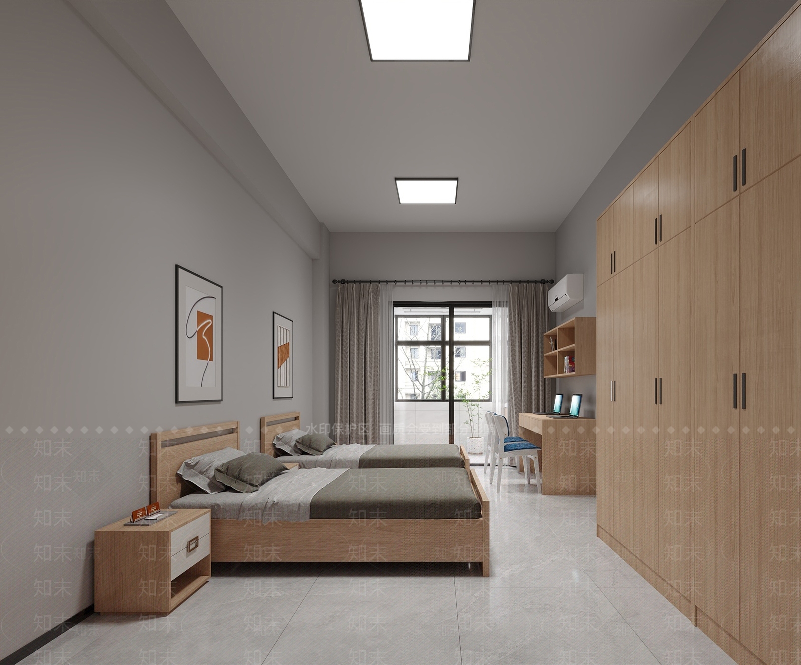 现代宿舍3D模型下载【ID:1193500456】