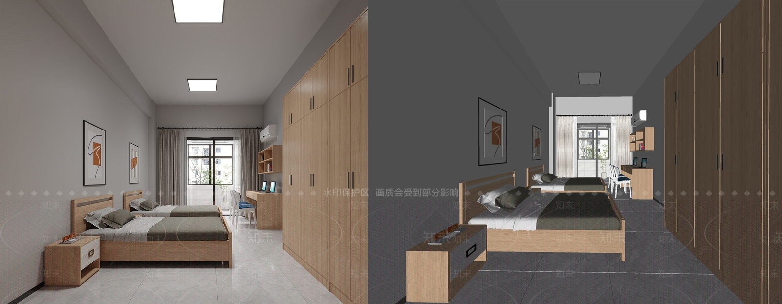 现代宿舍SU模型下载【ID:1193500928】