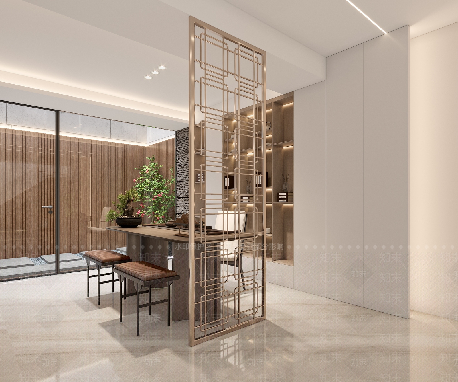 现代茶室3D模型下载【ID:1193503477】