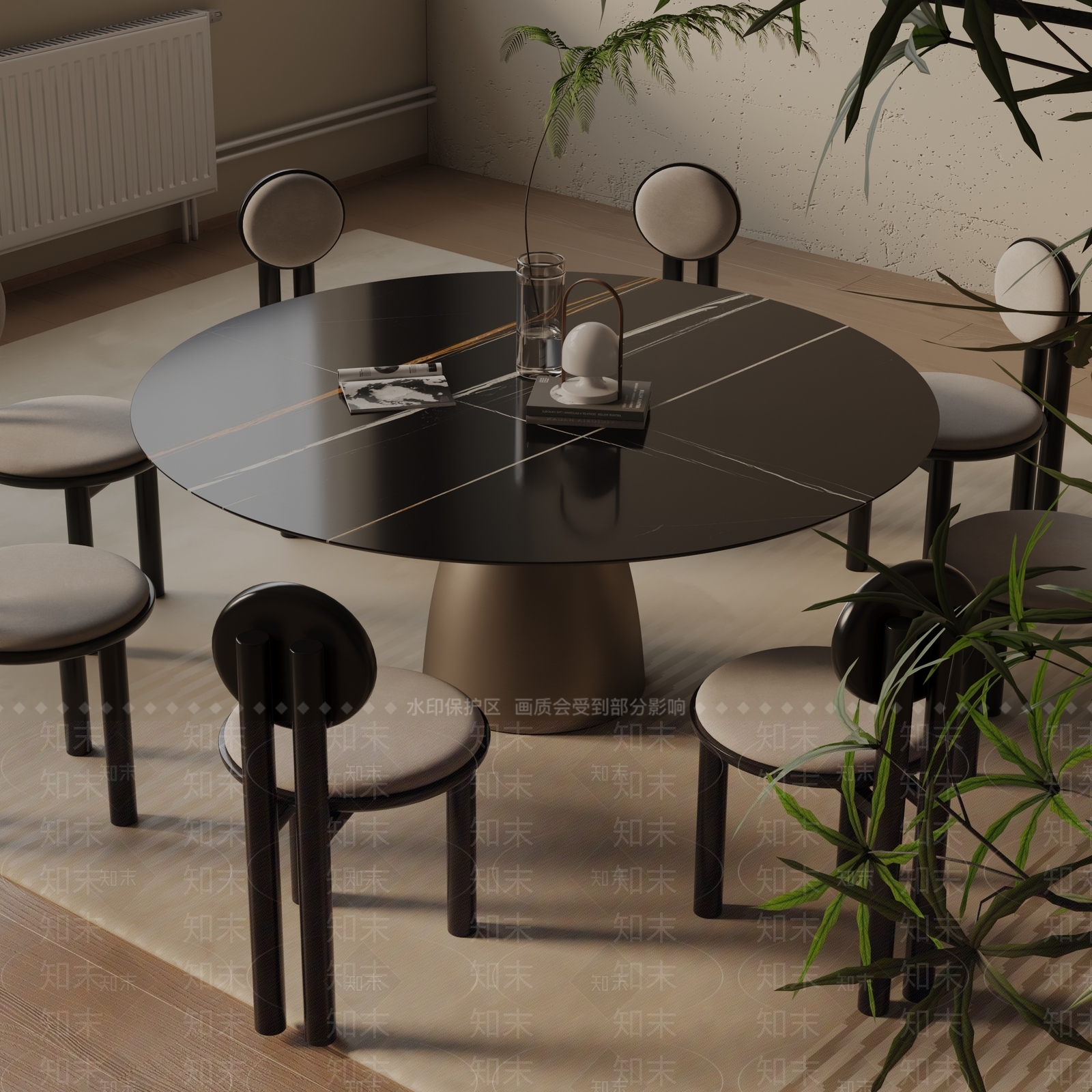 现代餐桌3D模型下载【ID:1193506464】