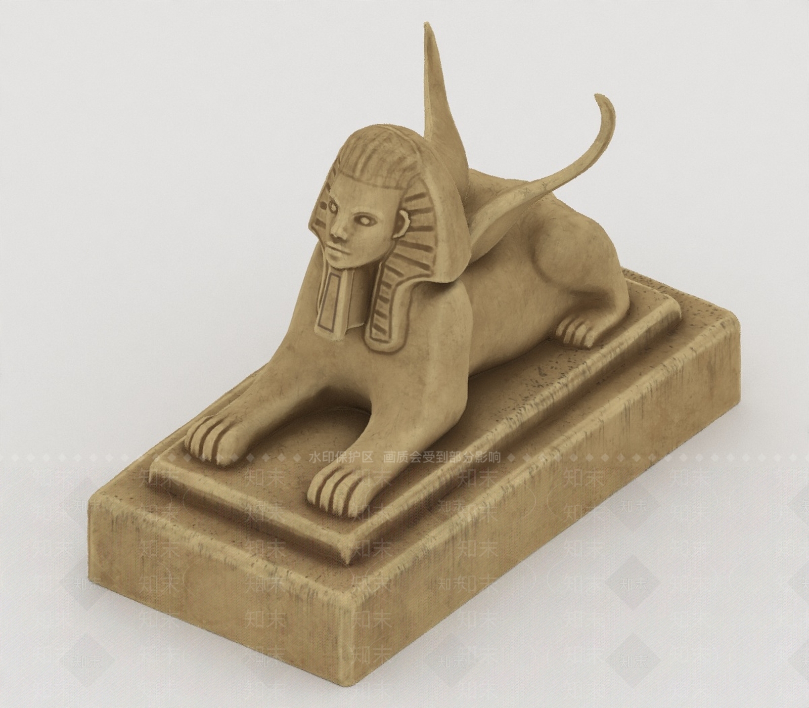 北欧中古景观雕塑3D模型下载【ID:1193511092】