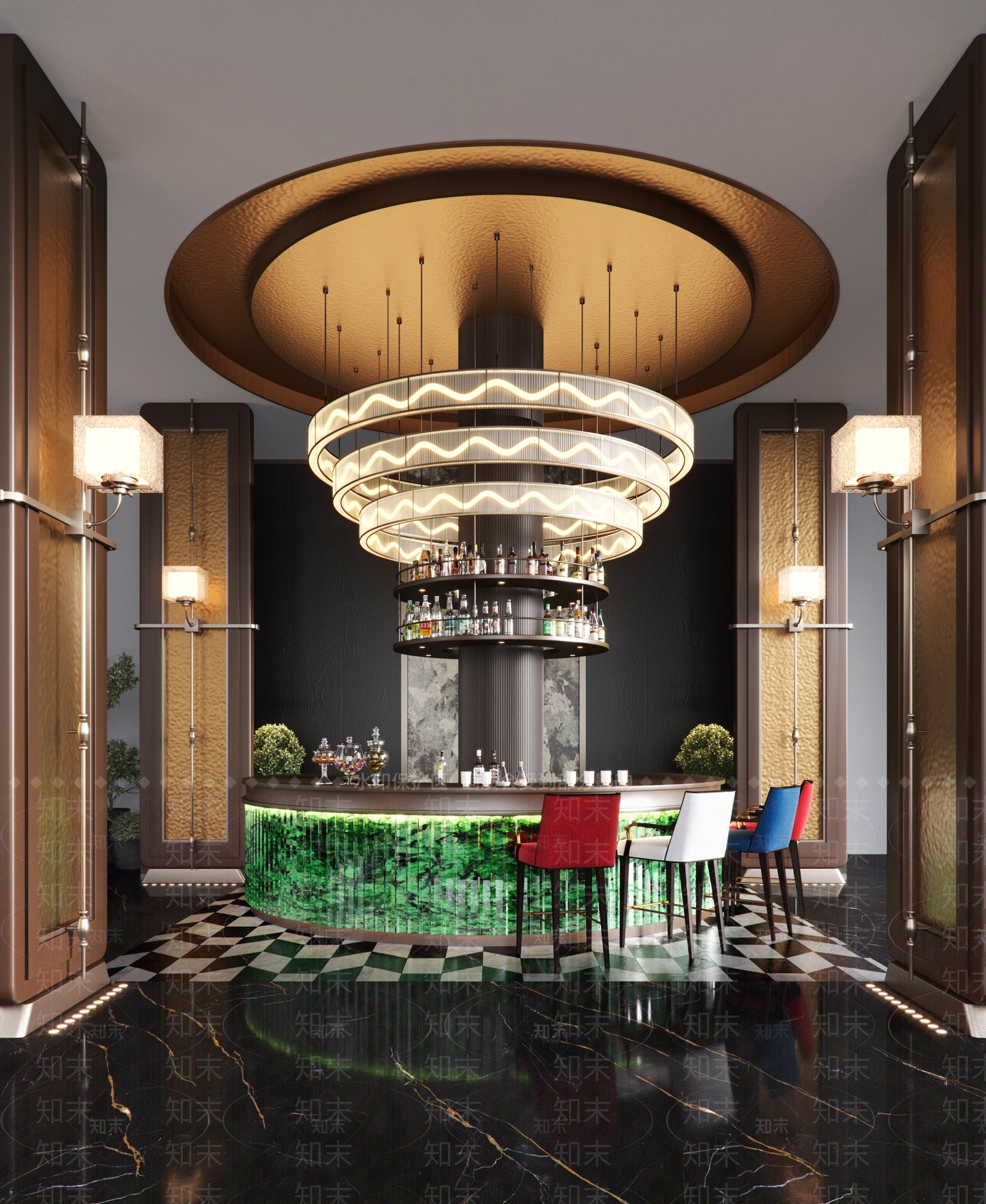 现代酒店大堂SU模型下载【ID:1193513848】