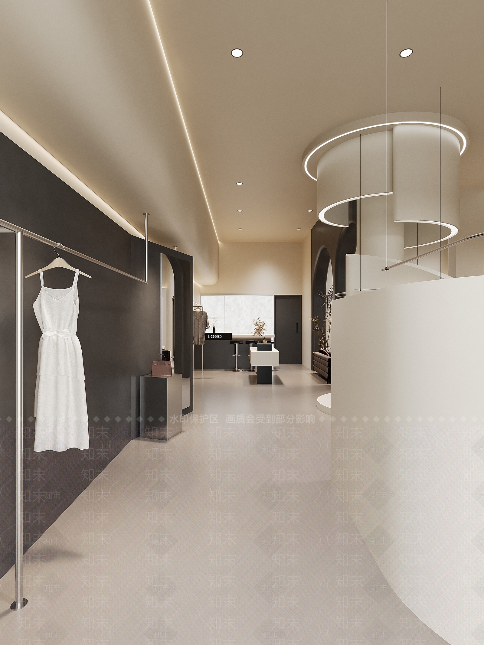 现代简约服装店3D模型下载【ID:1193516348】