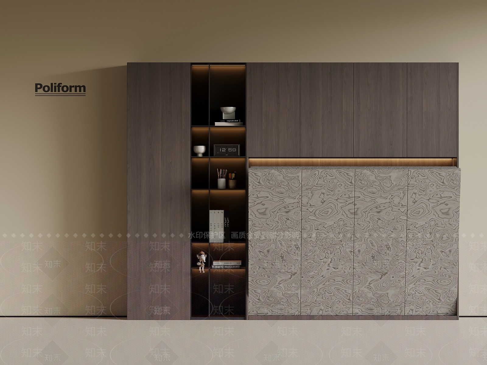 现代意式其他床3D模型下载【ID:1193517993】