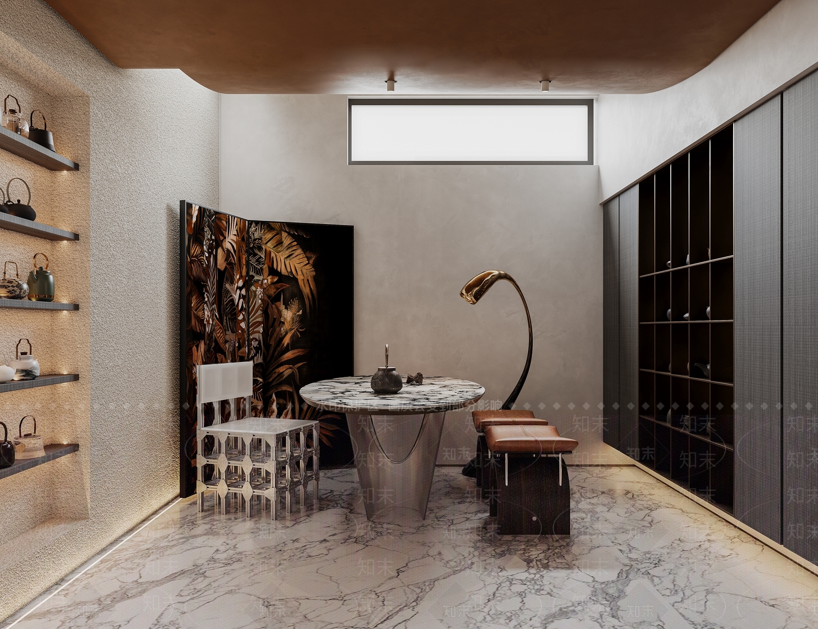 轻奢复古茶室3D模型下载【ID:1193518951】