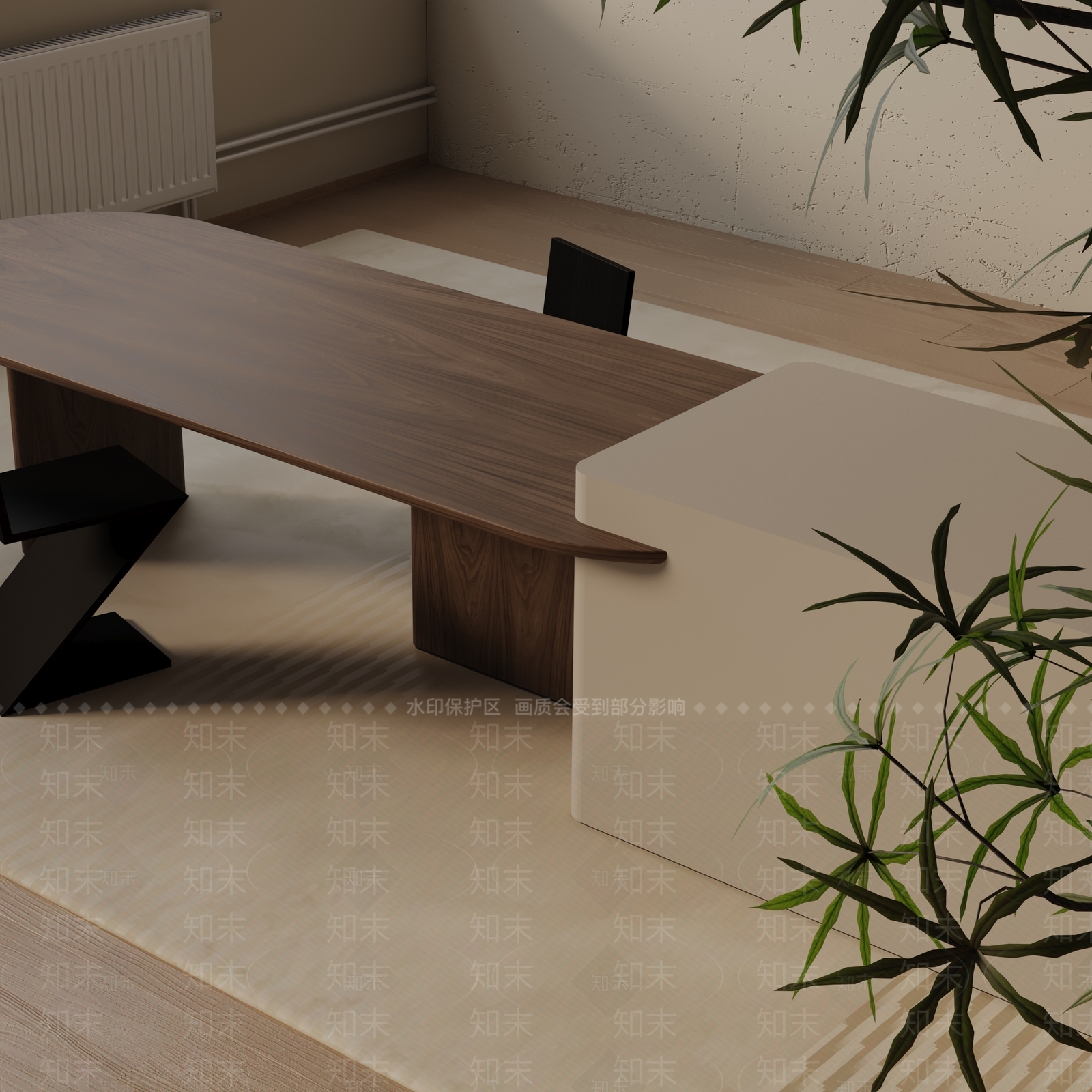 现代餐桌3D模型下载【ID:1193519616】