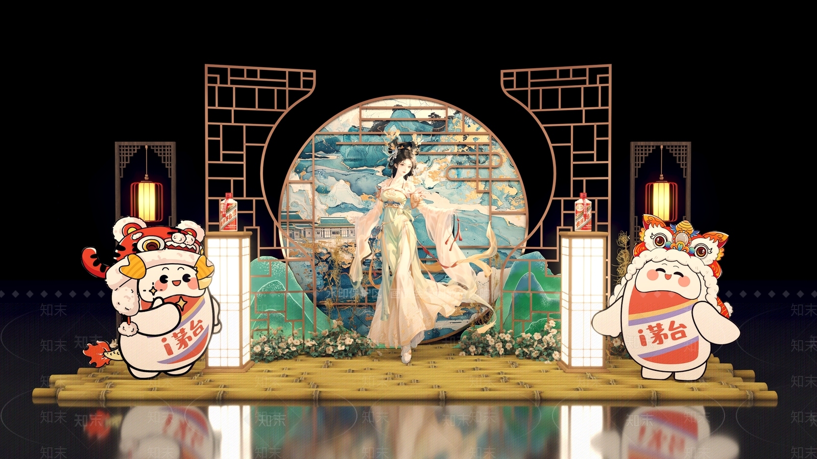 新中式中式其他美陈3D模型下载【ID:1193520513】