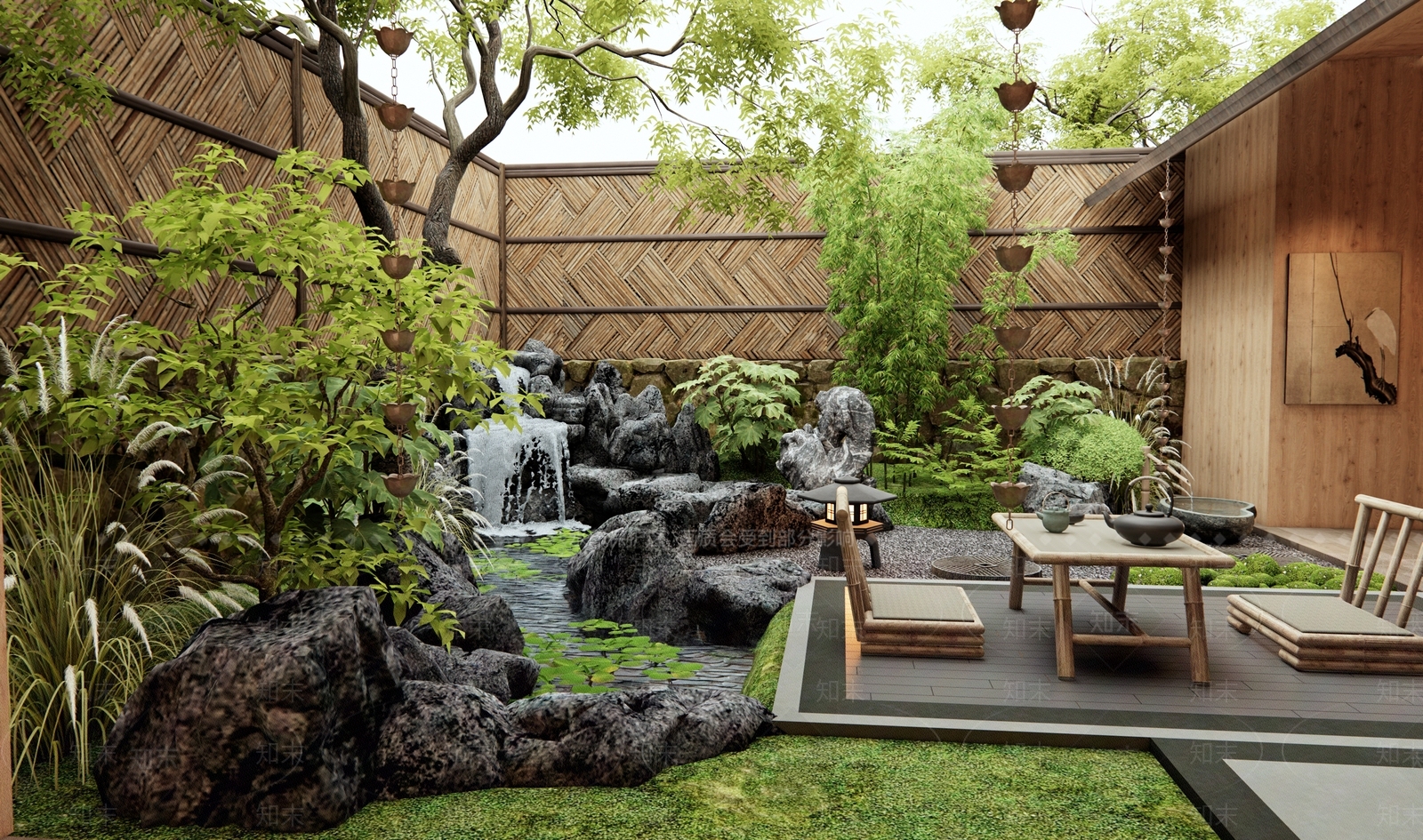 日式庭院3D模型下载【ID:1193522136】