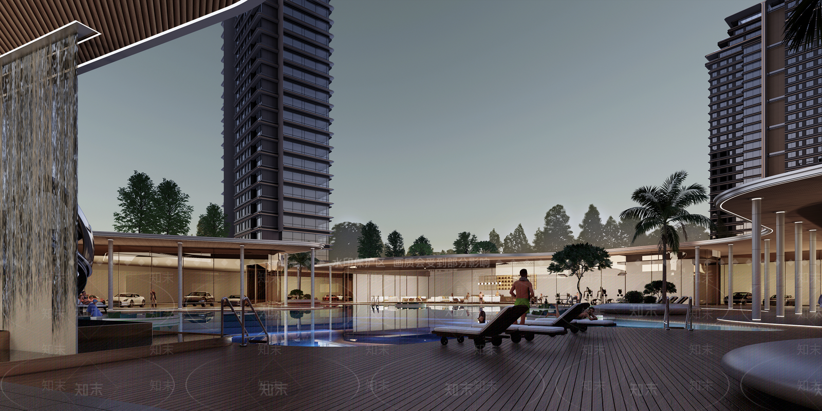 现代小区建筑SU模型下载【ID:1193527831】