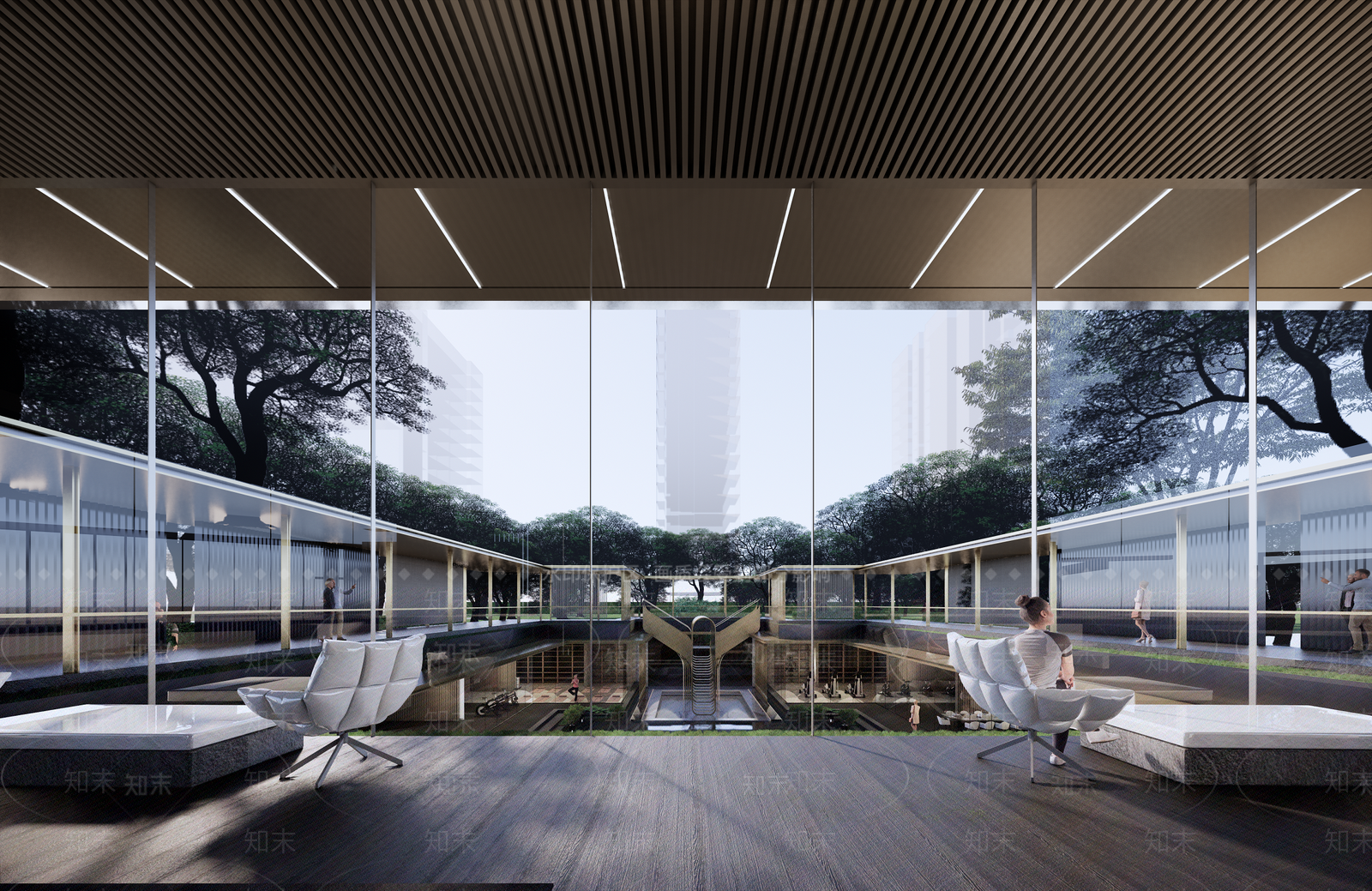 现代小区建筑SU模型下载【ID:1193528500】