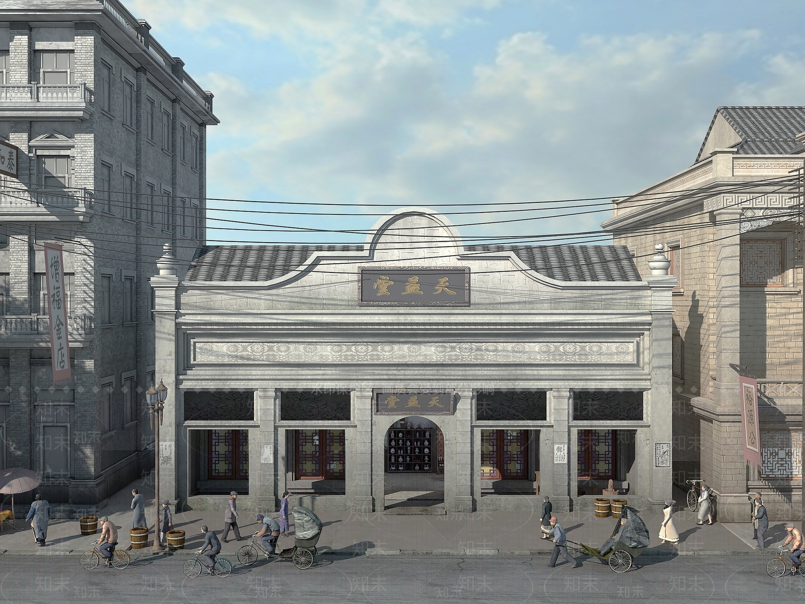 复古古建3D模型下载【ID:1193529731】
