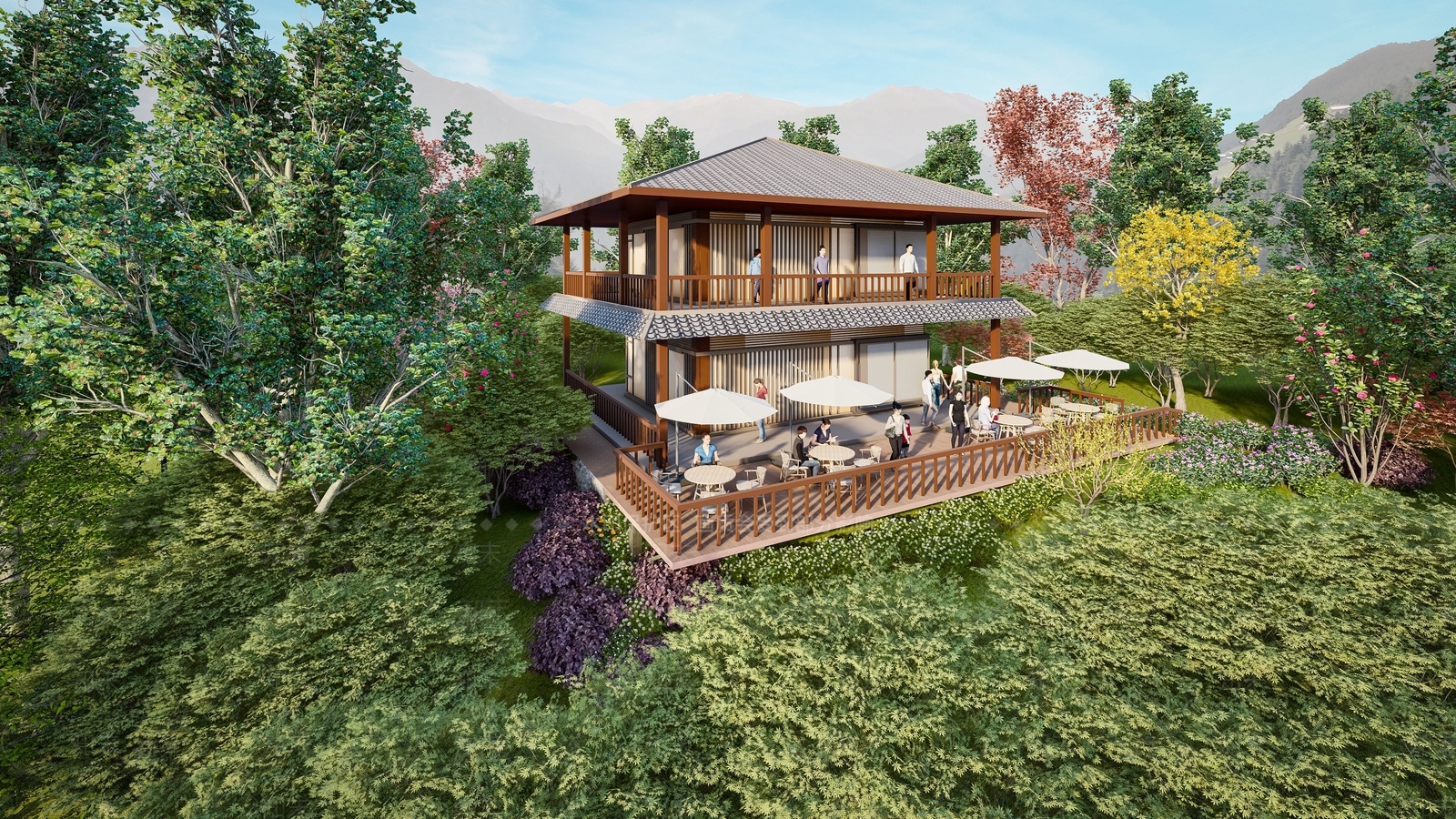 新中式亭子SU模型下载【ID:1193530489】