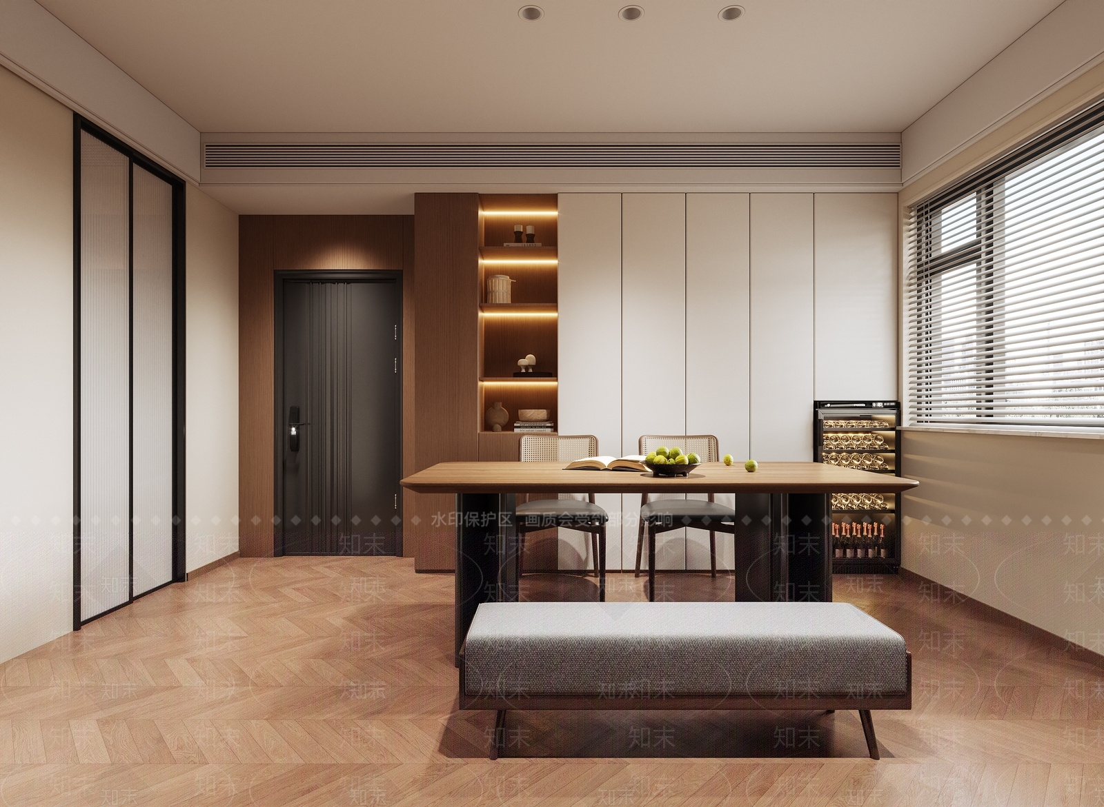 现代家居餐厅3D模型下载【ID:1193531871】
