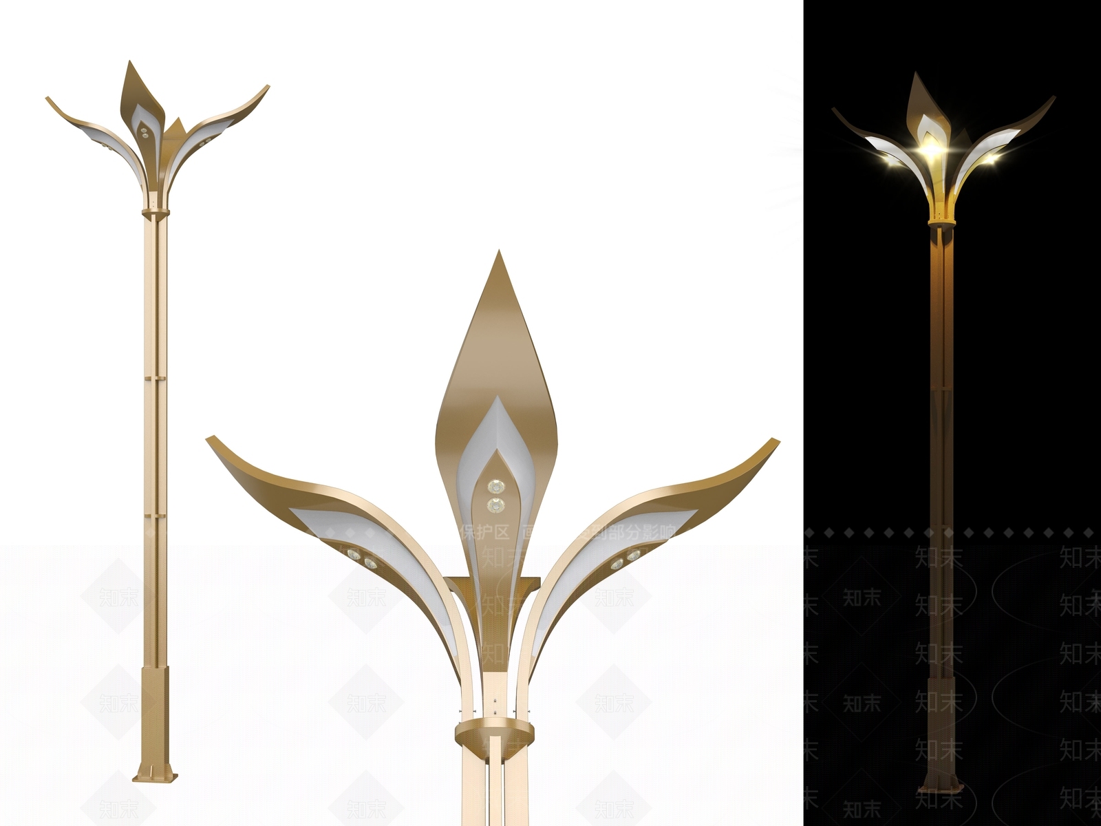 现代简约路灯SU模型下载【ID:1193531923】
