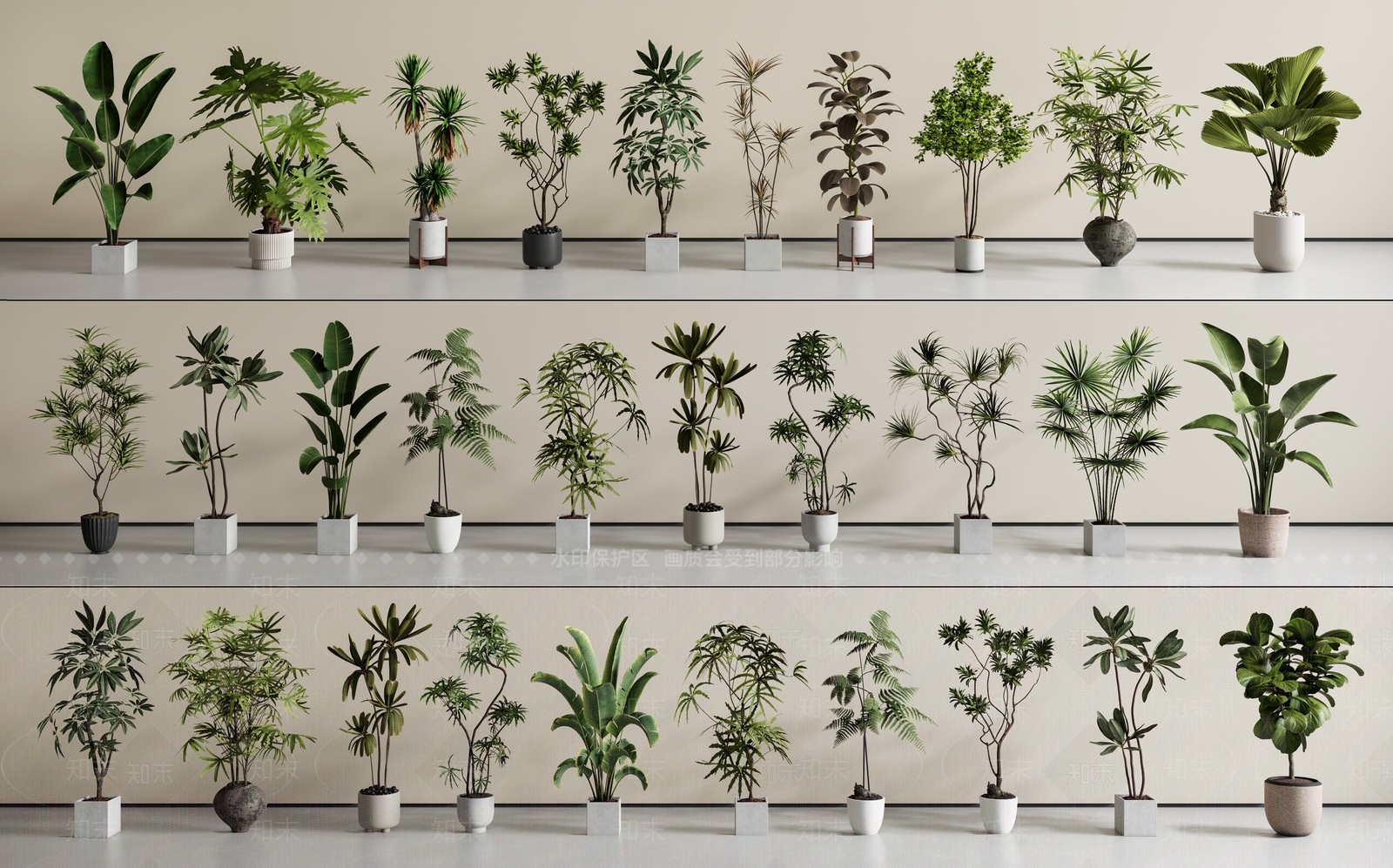 盆栽3D模型下载【ID:1193532402】