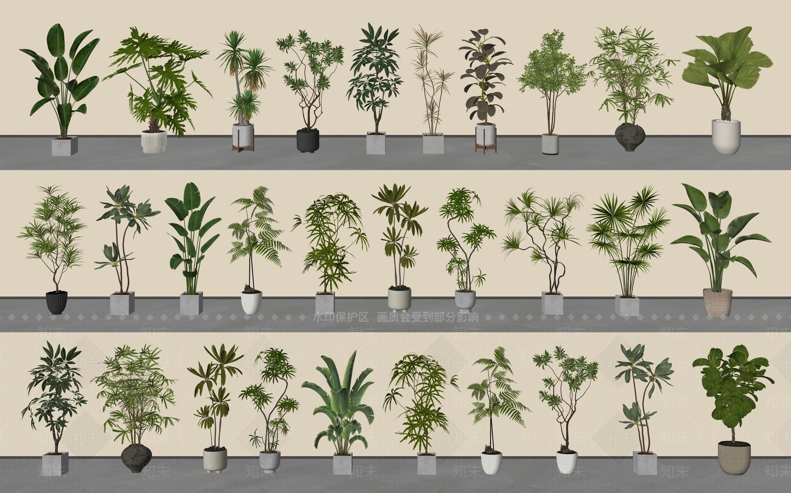 盆栽SU模型下载【ID:1193532525】
