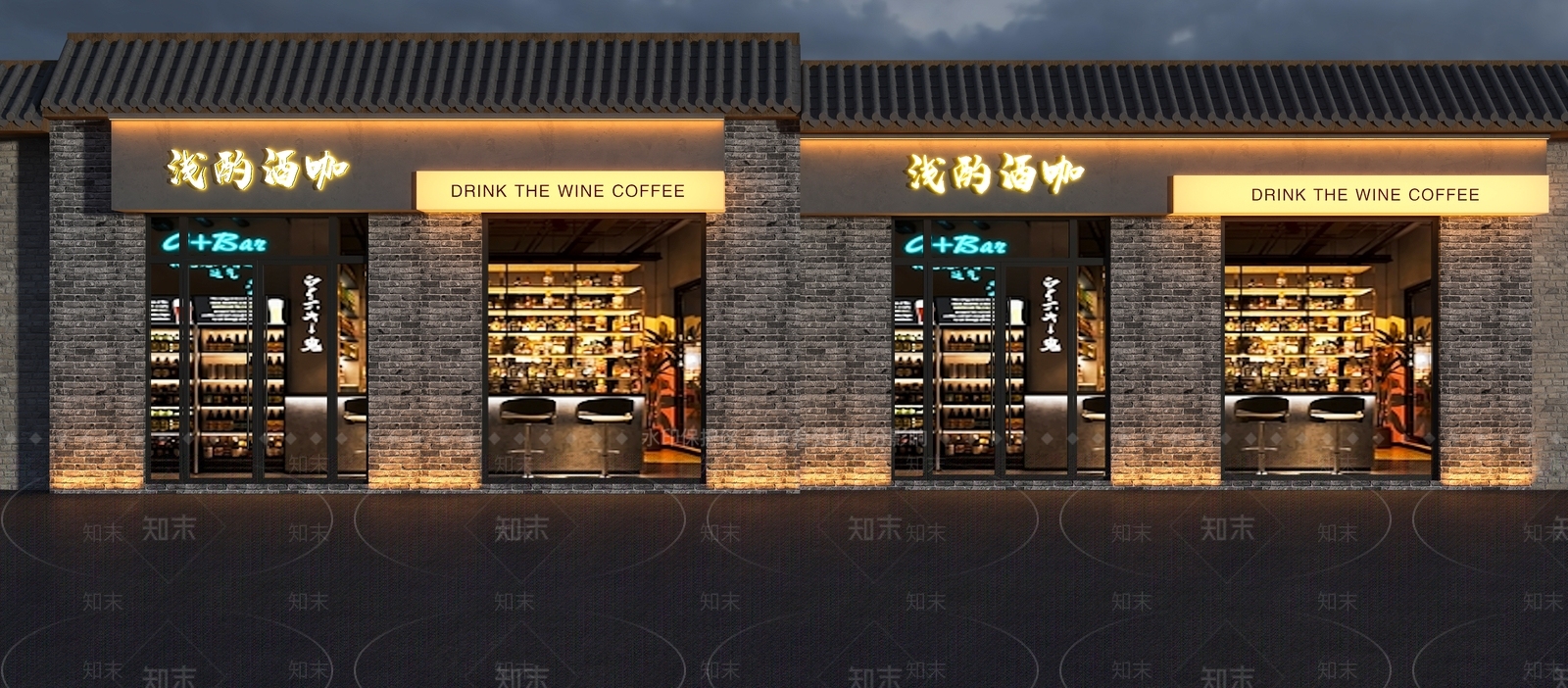 新中式中式门头3D模型下载【ID:1193532807】