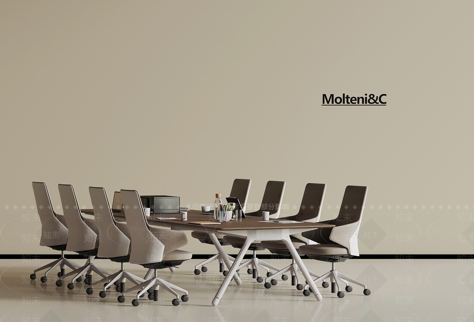 现代会议桌3D模型下载【ID:1193533159】