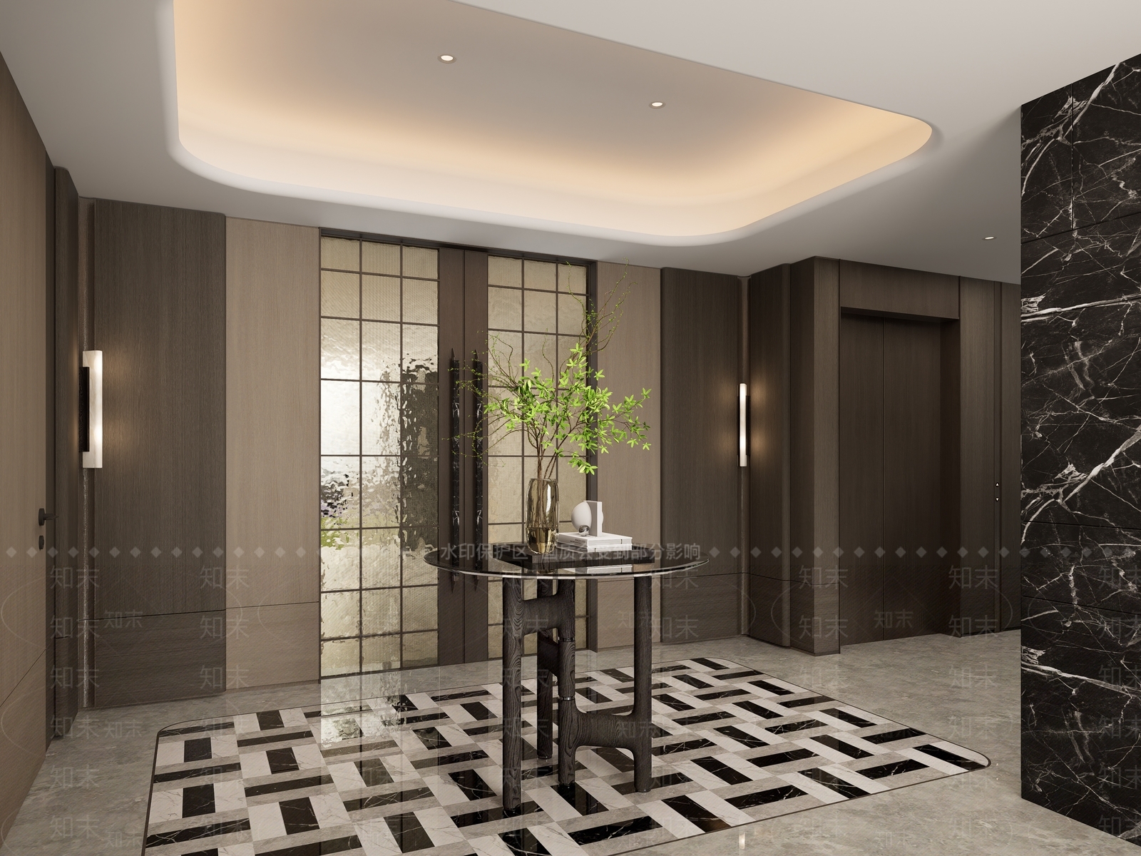 现代酒店大堂SU模型下载【ID:1193535646】