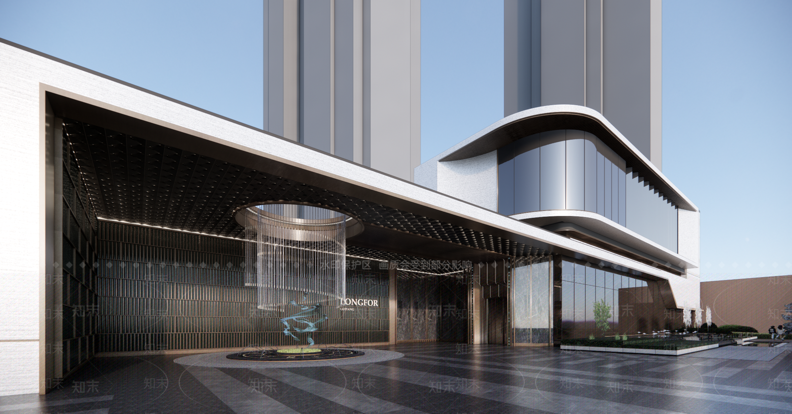 现代小区建筑SU模型下载【ID:1193534193】