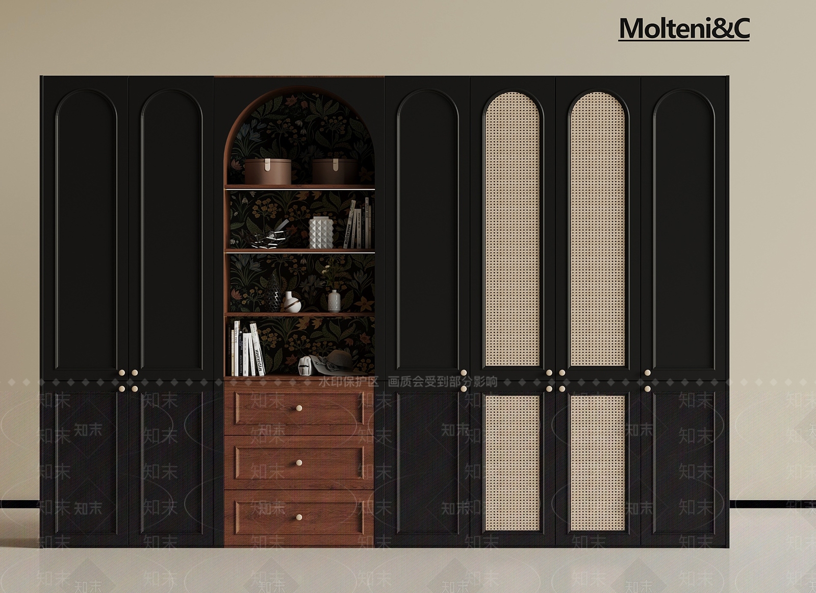 法式复古衣柜3D模型下载【ID:1193534350】