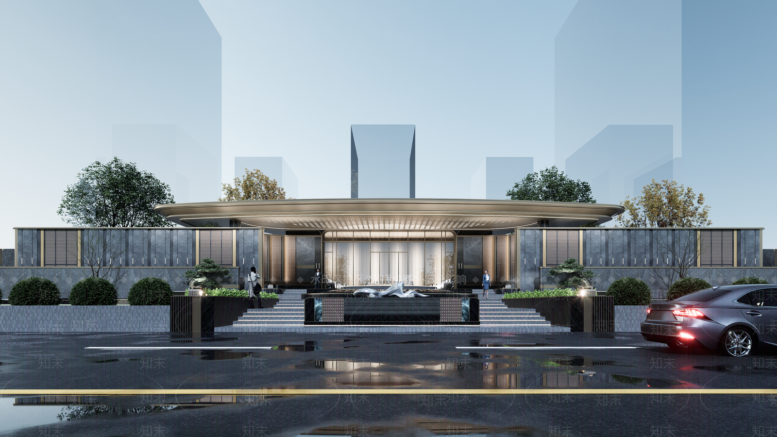 现代小区建筑SU模型下载【ID:1193535003】