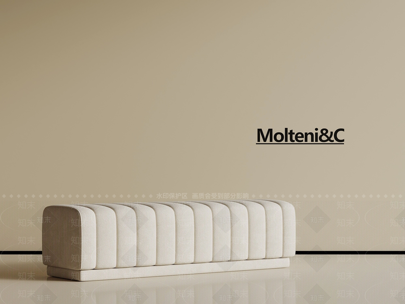 现代床尾凳SU模型下载【ID:1193538437】