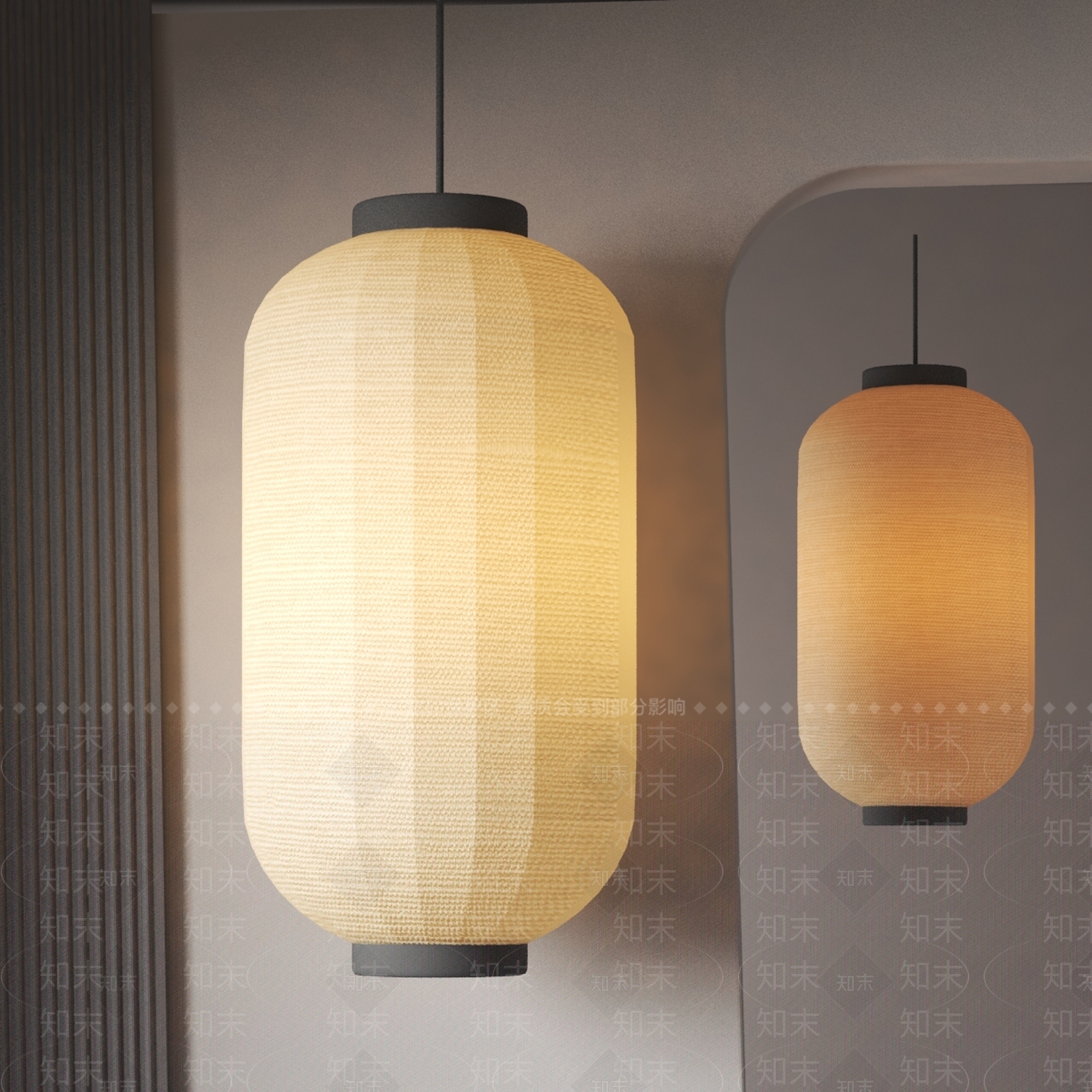 现代新中式灯笼3D模型下载【ID:1193539497】