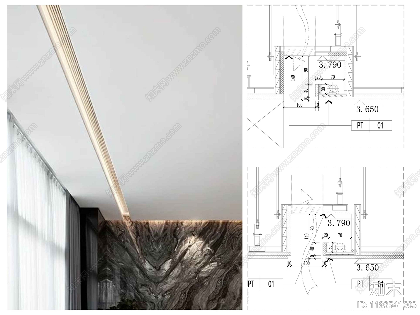 吊顶节点施工图下载【ID:1193541603】
