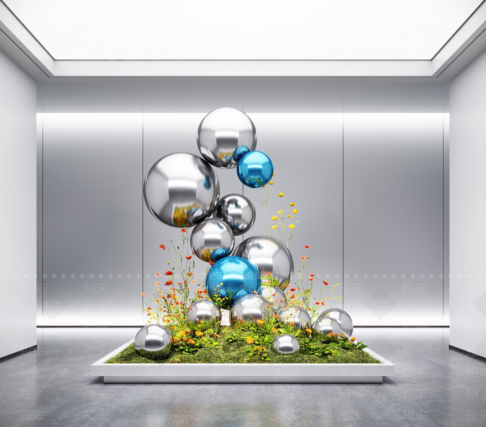现代室内景观3D模型下载【ID:1193542144】