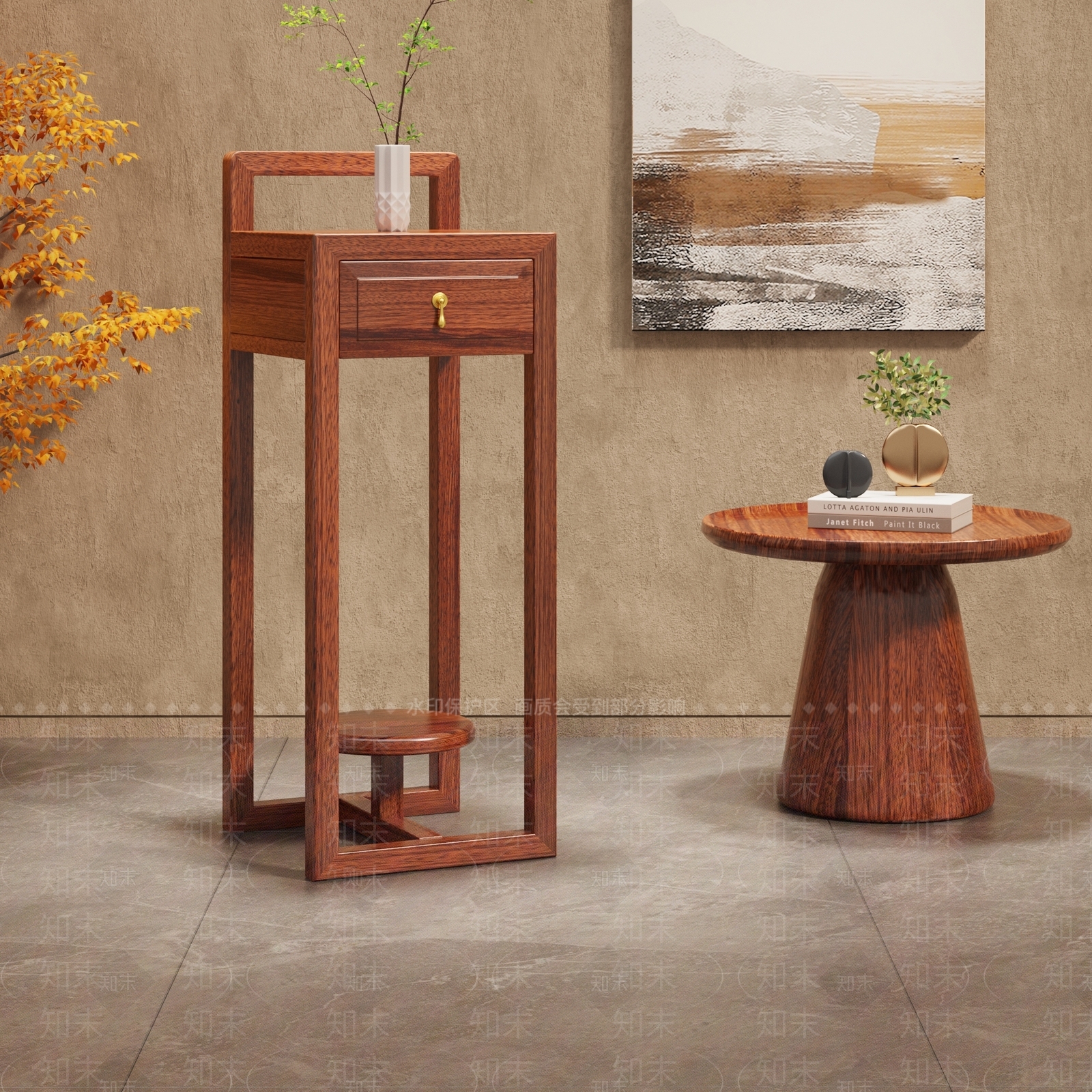 新中式中式花架3D模型下载【ID:1193542218】