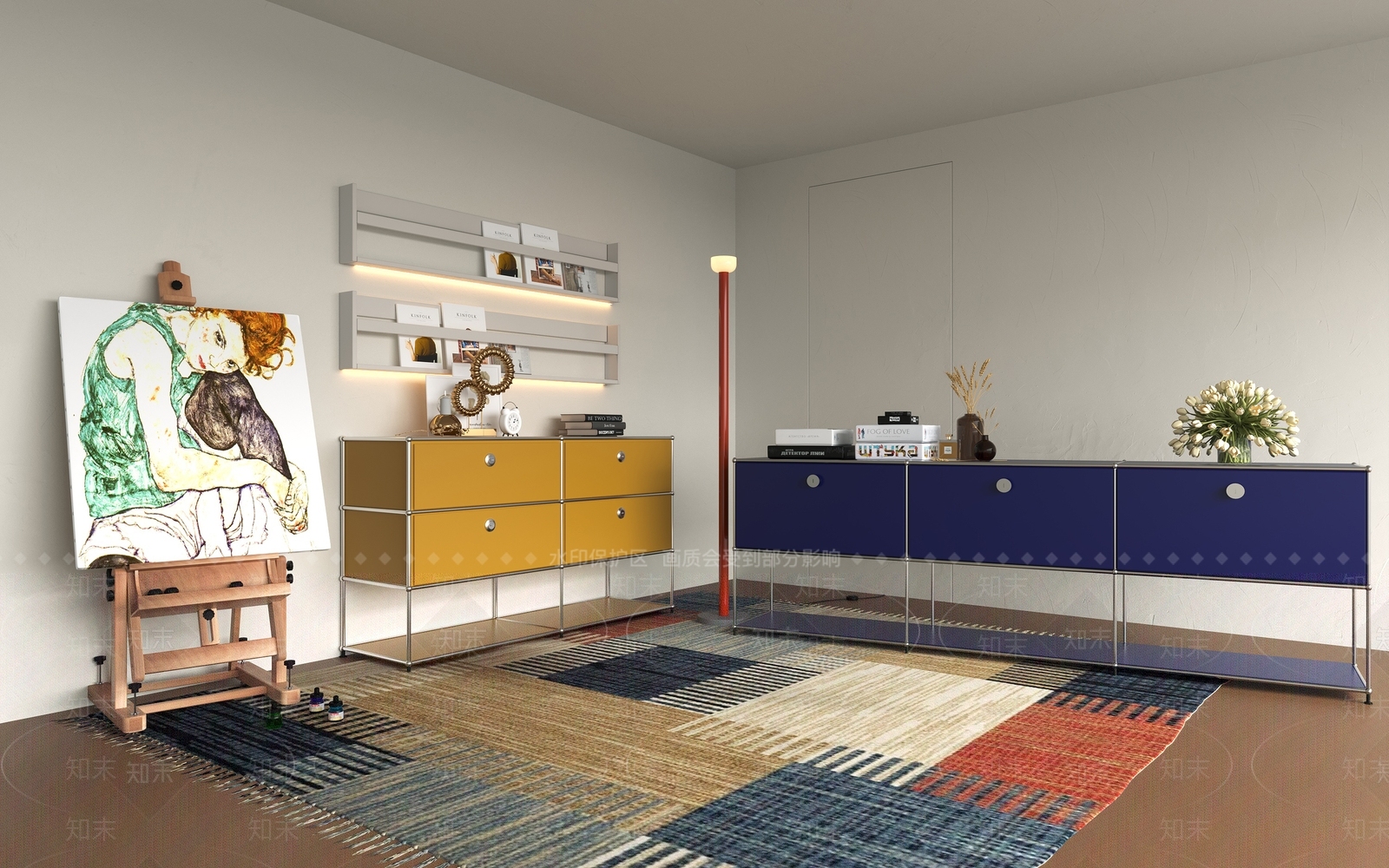 现代工业玄关柜3D模型下载【ID:1193542339】