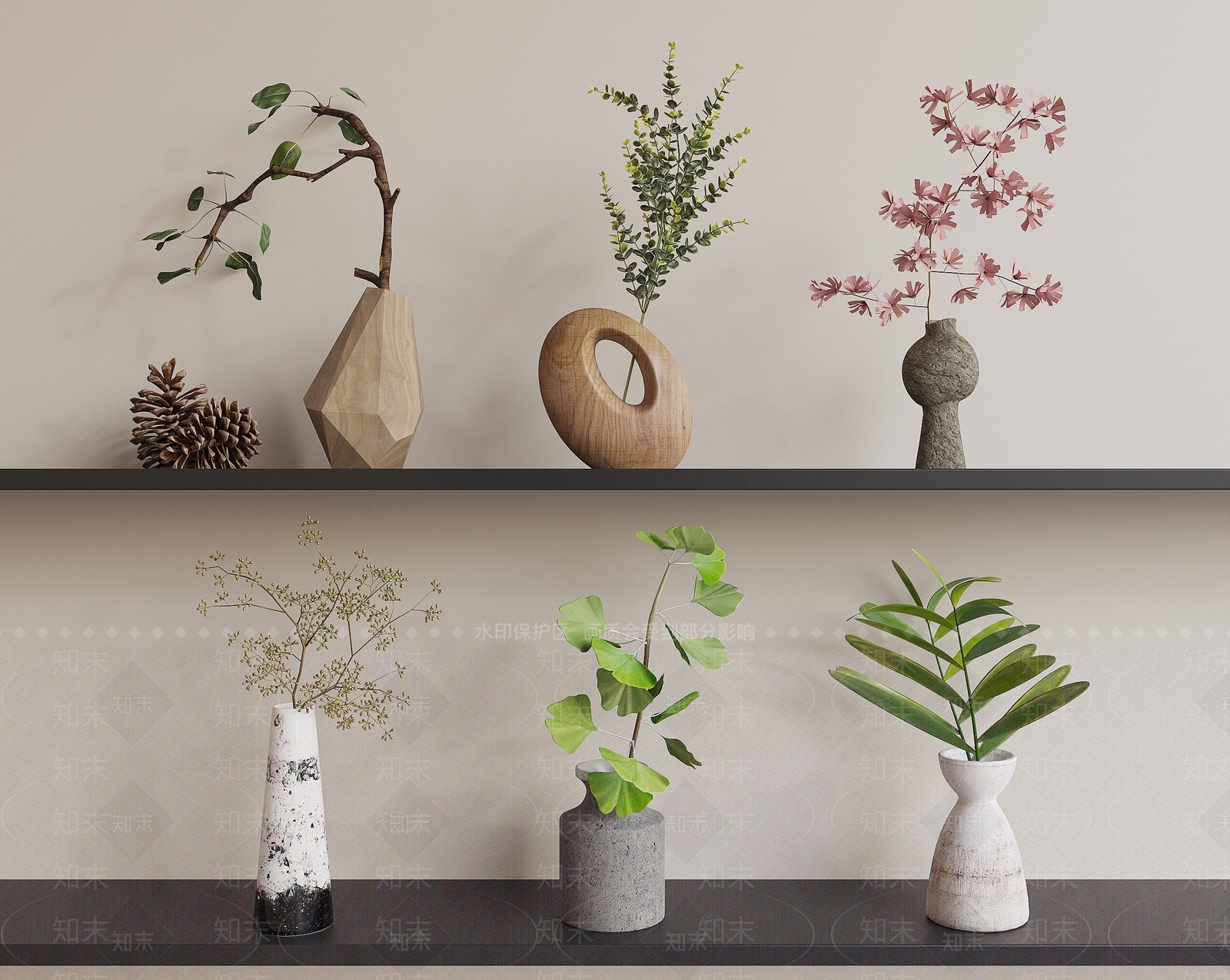 现代花艺SU模型下载【ID:1193543605】