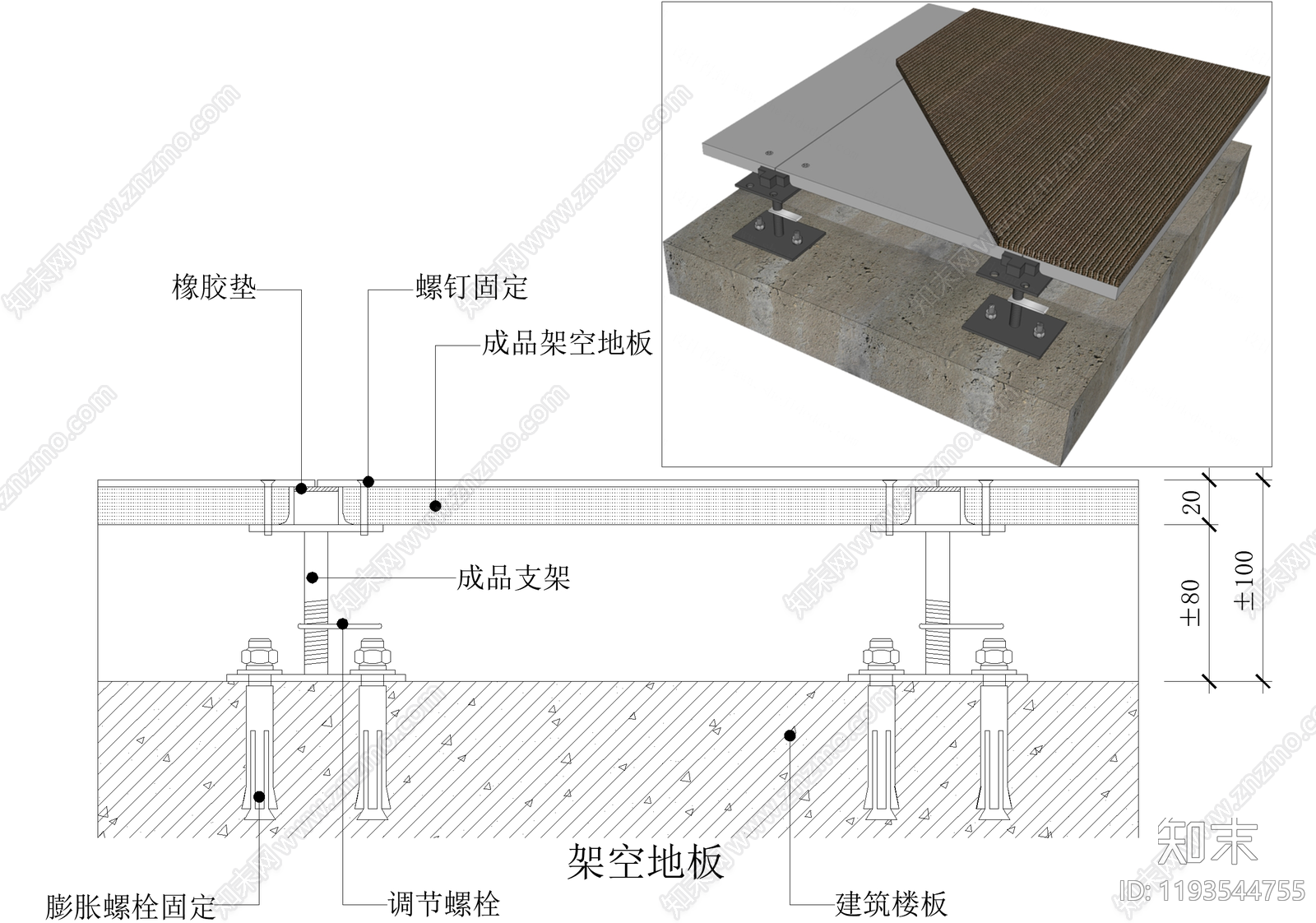 地面综合节点cad施工图下载【ID:1193544755】