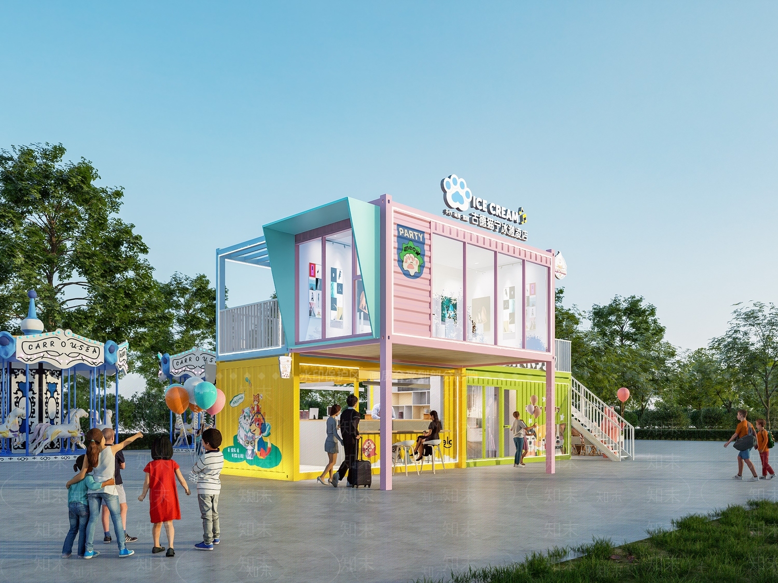 集装箱SU模型下载【ID:1193545435】