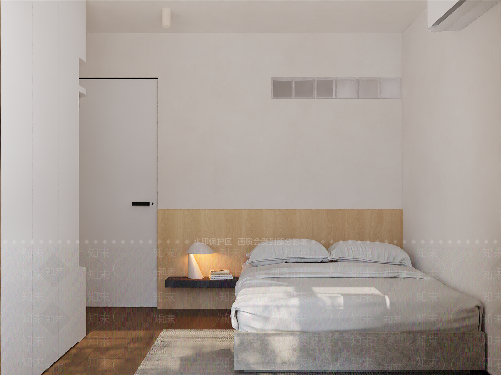 现代原木家居卧室3D模型下载【ID:1193547236】