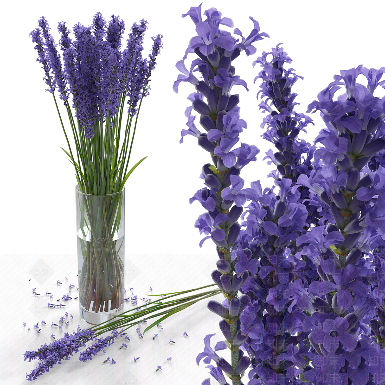 现代北欧花艺3D模型下载【ID:1193550642】