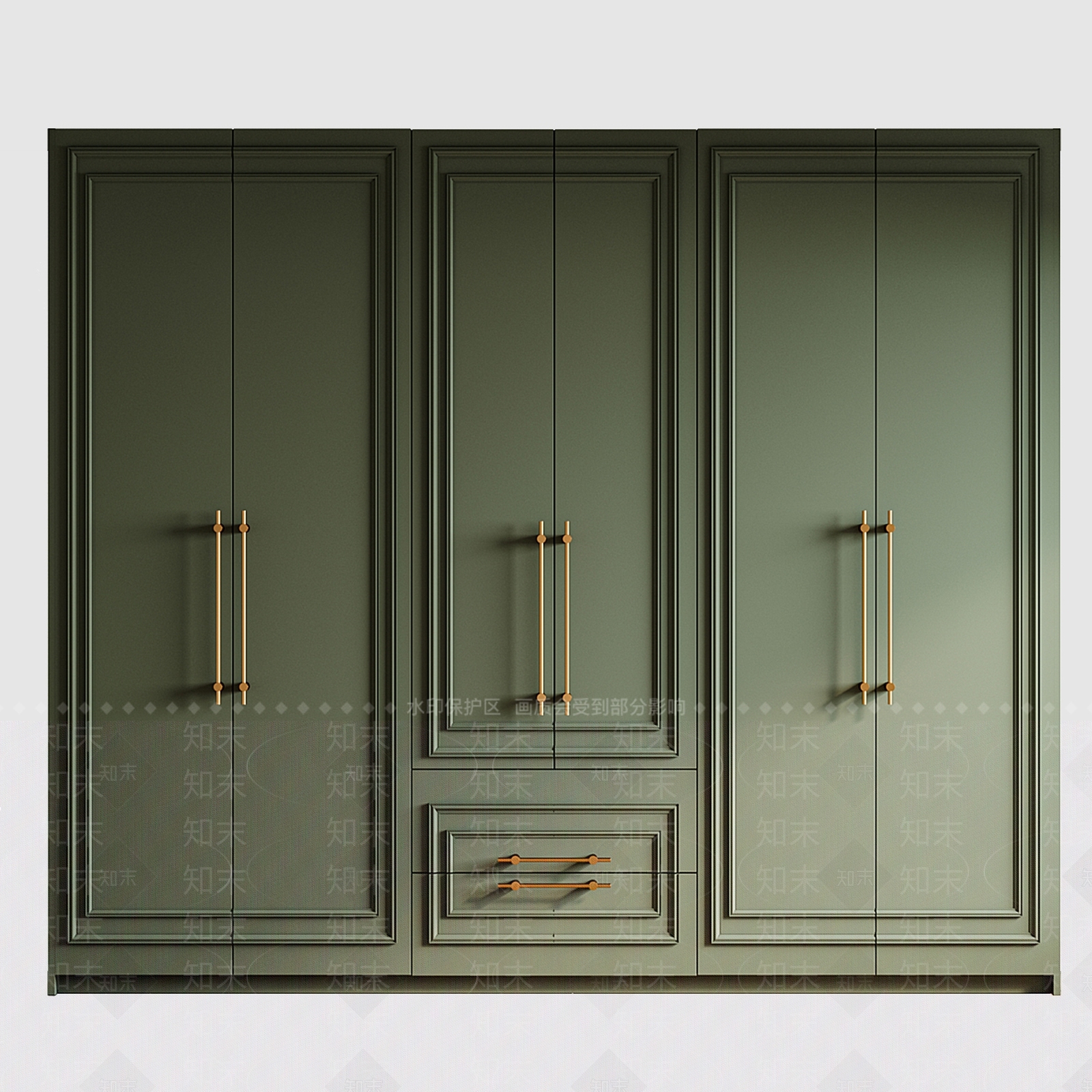 新中式轻奢衣柜3D模型下载【ID:1193551158】