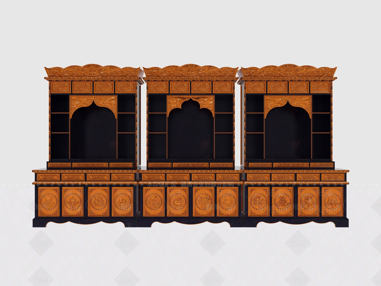 新中式佛龛3D模型下载【ID:1193554344】