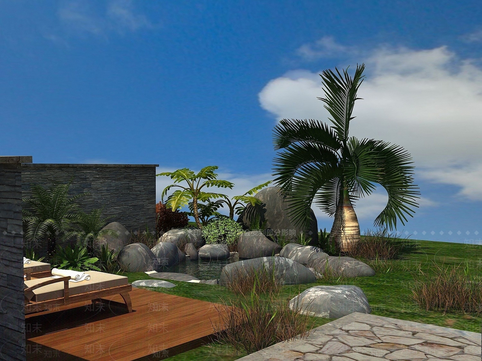 天开泡池景观池温泉泡池3D模型下载【ID:1193557294】