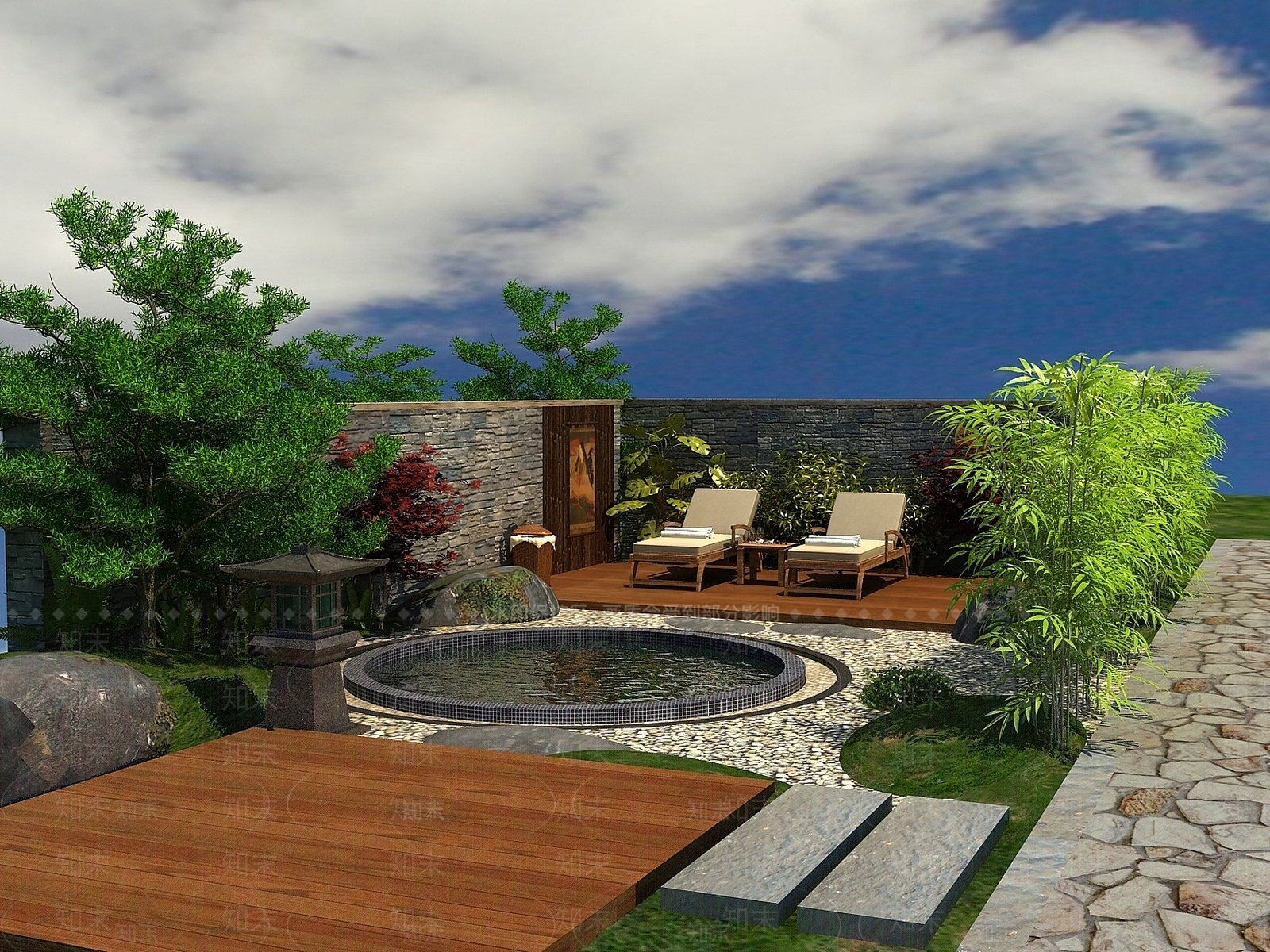 温泉泡池3D模型下载【ID:1193557347】