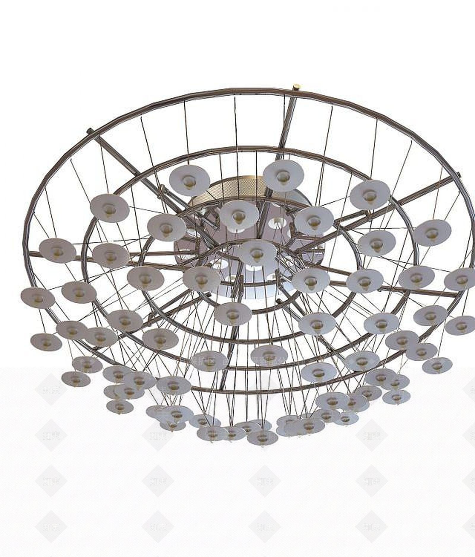 现代精美吸顶灯组合3D模型下载【ID:1193557794】