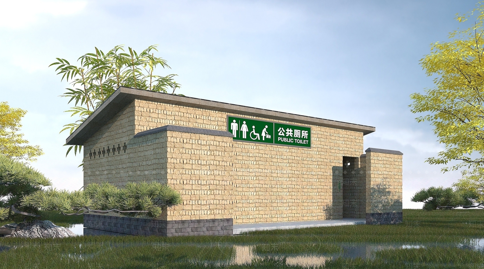 现代公厕3D模型下载【ID:1193558548】